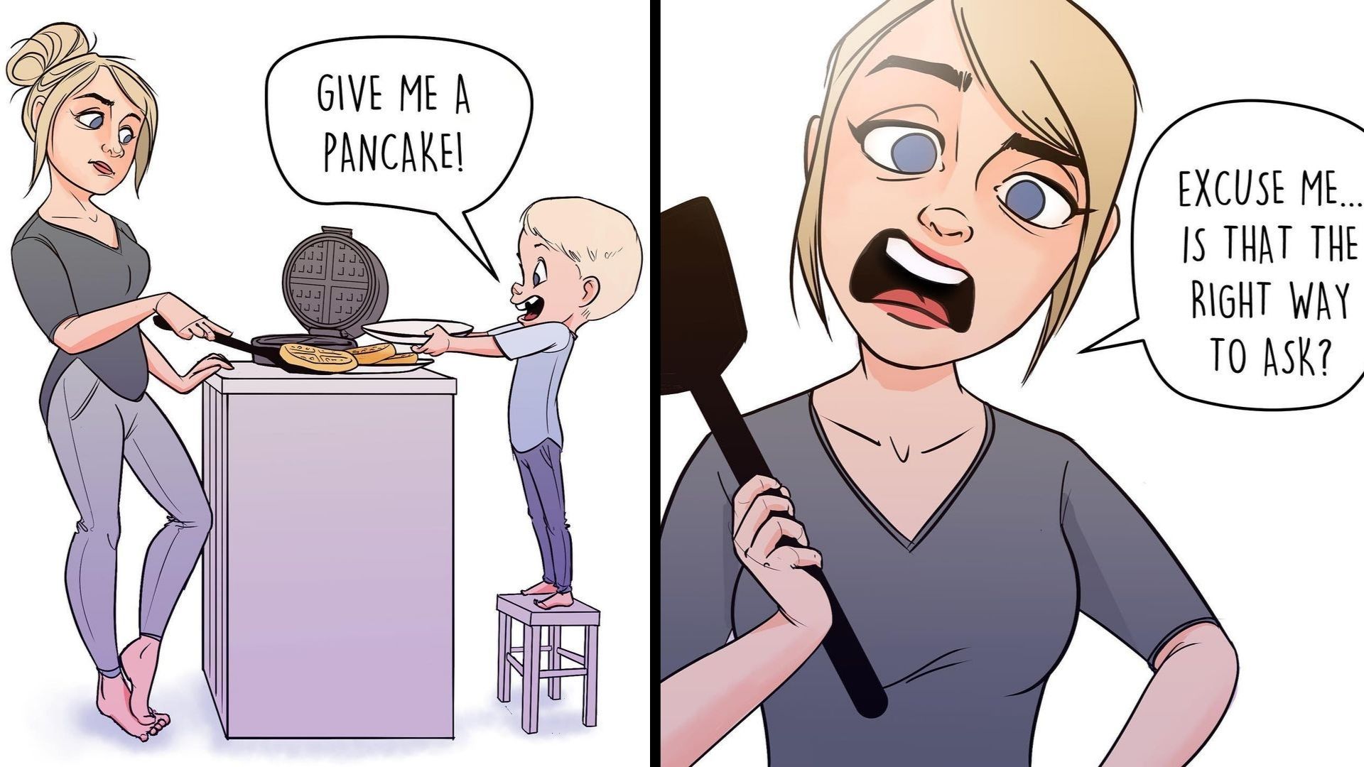 Mom Of Four Illustrates Her Everyday Motherhood Problems In Honest