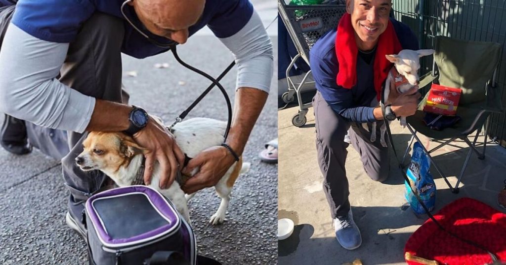 This Man Is A Veterinarian Who Walks Around California And Treats Homeless People’s Animals For Free