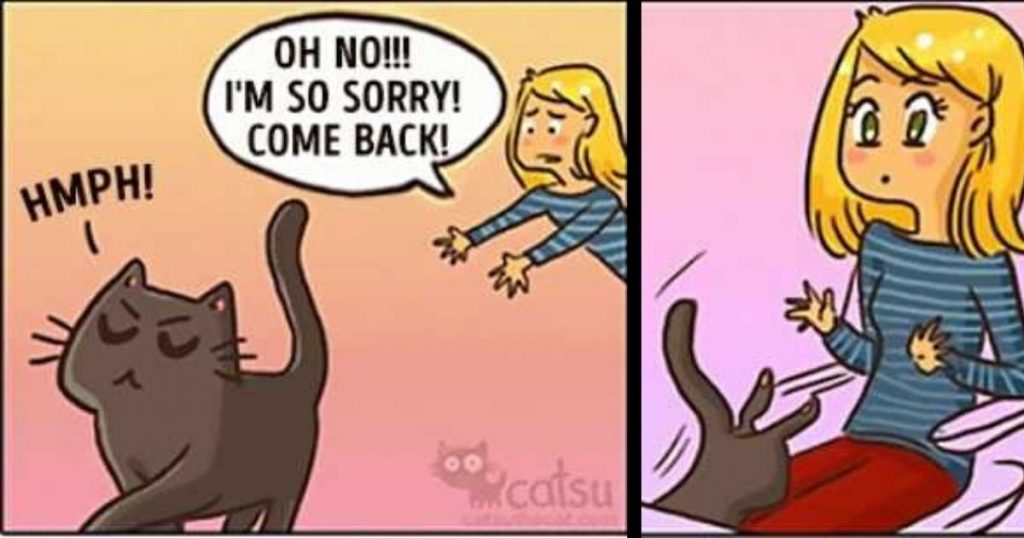 20 Illustrations That Perfectly Sum Up What Happens When You Live With a Cat